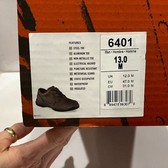 Worx Zink Red Wing Leather Shoes Oxford Soft-Toe Electrical Hazard Men's Size 13 - Picture 7 of 11